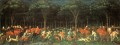chasser dans la forêt par paolo uuccello c 1470